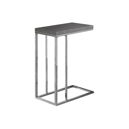Monarch Specialties Accent Table - Grey With Chrome Metal I 3228